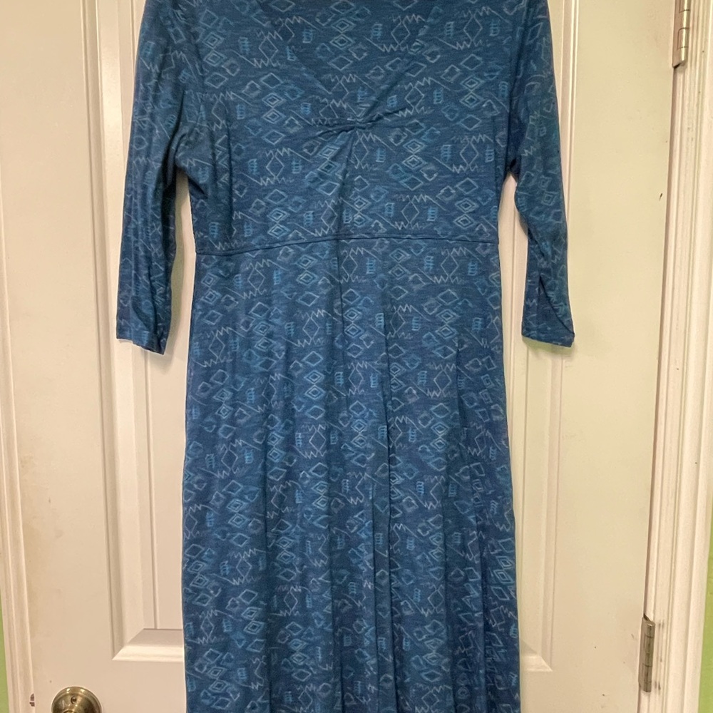 Blue Patterned Women's Dress